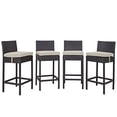 thumbnail image 1 of Modway Convene 4 Piece Outdoor Patio Pub Set in Espresso Beige, 1 of 2