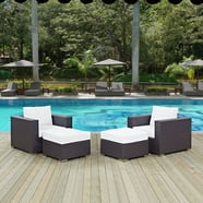 Convene Outdoor Patio Chaise Set of 4 by Modway| Espresso Red main image 1
