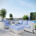 thumbnail image 1 of Modway Convene 4-Piece Outdoor Patio Set in Light Gray Light Blue, 1 of 10