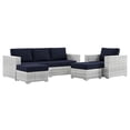 thumbnail image 1 of Modway Convene 4-Piece Outdoor Patio Set in Light Gray Navy, 1 of 10