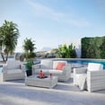 thumbnail image 1 of Modway Convene 4-Piece Outdoor Patio Set in Light Gray White, 1 of 10