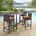 thumbnail image 1 of Modway Convene 5 Piece Outdoor Patio Pub Set in Espresso Orange, 1 of 4