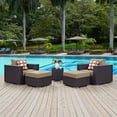 thumbnail image 1 of Modway Convene 5-Piece Outdoor Patio Sectional Set in Espresso/Mocha, 1 of 6