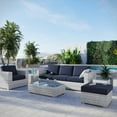 thumbnail image 1 of Modway Convene 6-Piece Outdoor Patio Set in Light Gray Navy, 1 of 10
