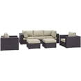 thumbnail image 1 of Gather 7 Piece Outdoor Patio Sectional Set EEI-1808, 1 of 27