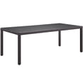 thumbnail image 1 of Modway Convene 82" Aluminum and Rattan Patio Dining Table in Espresso, 1 of 2