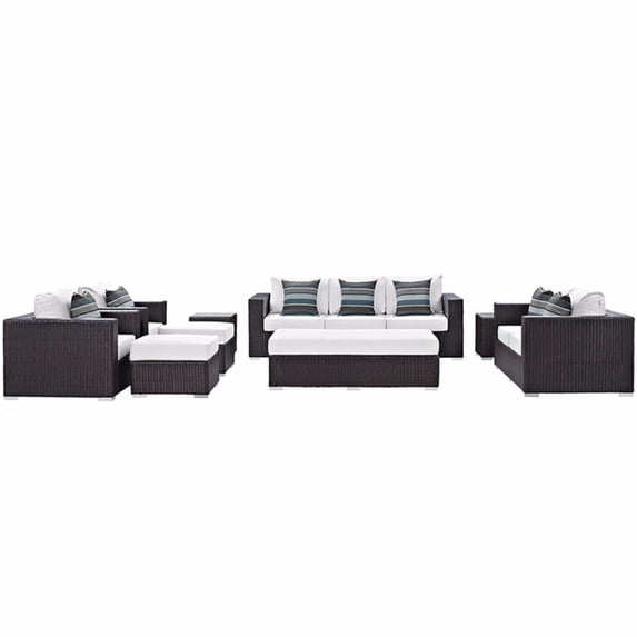 Modway Convene 9-Piece Outdoor Patio Sofa Set, Multiple Colors