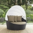 thumbnail image 1 of Modway Convene Canopy Aluminum and Rattan Patio Daybed in Espresso/Mocha, 1 of 4