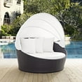 thumbnail image 1 of Modway Convene Canopy Outdoor Patio Daybed in Espresso White, 1 of 4