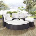 thumbnail image 1 of Modway Convene Circular Outdoor Patio Daybed Set in Espresso White, 1 of 6