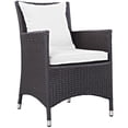 thumbnail image 1 of Modway Convene Dining Outdoor Patio Armchair in Espresso White, 1 of 4
