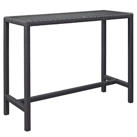 Modway Convene Large Outdoor Patio Bar Table in Espresso