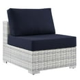 thumbnail image 1 of Modway Convene Outdoor Patio Armless Chair in Light Gray Navy, 1 of 9