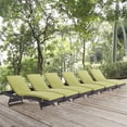 thumbnail image 1 of Modway Convene Outdoor Patio ChaiseSet of 6 in Espresso Peridot, 1 of 5