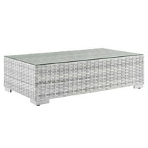Modway Convene Outdoor Patio Coffee Table in Light Gray
