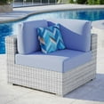 thumbnail image 1 of Modway Convene Outdoor Patio Corner Chair in Light Gray Light Blue, 1 of 7