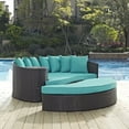 thumbnail image 1 of Modway Convene Outdoor Patio Daybed in Espresso Turquoise, 1 of 4