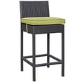 thumbnail image 1 of Modway Convene Outdoor Patio Fabric Bar Stool in Espresso Peridot, 1 of 2