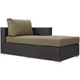thumbnail image 1 of Modway Convene Outdoor Patio Fabric Right Arm Chaise in Espresso Mocha, 1 of 2