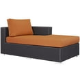 thumbnail image 1 of Modway Convene Outdoor Patio Fabric Right Arm Chaise in Espresso Orange, 1 of 2