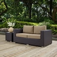 thumbnail image 1 of Modway Convene Outdoor Patio Loveseat in Espresso Mocha, 1 of 5