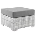 thumbnail image 1 of Modway Convene Rattan and Fabric Patio Ottoman in Light Gray, 1 of 6
