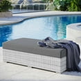 thumbnail image 1 of Modway Convene Outdoor Patio Rectangular Ottoman in Light Gray Charcoal, 1 of 6