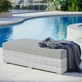 thumbnail image 1 of Modway Convene Outdoor Patio Rectangular Ottoman in Light Gray Gray, 1 of 6
