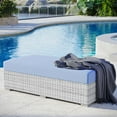thumbnail image 1 of Modway Convene Outdoor Patio Rectangular Ottoman in Light Gray Light Blue, 1 of 6