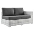 thumbnail image 1 of Modway Convene Fabric & Rattan Patio Right-Arm Loveseat in Light Gray/Charcoal, 1 of 8