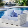thumbnail image 1 of Modway Convene Outdoor Patio Right-Arm Loveseat in Light Gray Light Blue, 1 of 8