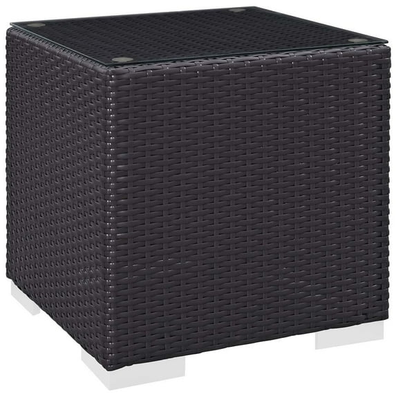 Modway Convene Outdoor Patio Side Table in Espresso