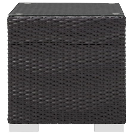 Modway Convene Outdoor Patio Side Table in Espresso