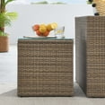 thumbnail image 1 of Modway Convene Outdoor Rattan Weave/Aluminum Frame Patio End Table in Brown, 1 of 7