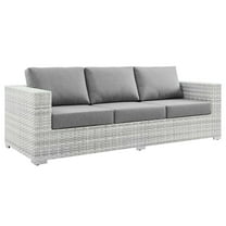 Modway Convene Outdoor Patio Sofa in Light Gray Gray