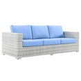 thumbnail image 1 of Modway Convene Outdoor Patio Sofa in Light Gray Light Blue, 1 of 8