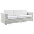 thumbnail image 1 of Modway Convene Outdoor Patio Sofa in Light Gray White, 1 of 8