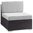 thumbnail image 1 of Gather Armless Outdoor Patio Sectional in Espresso Gray, 1 of 3