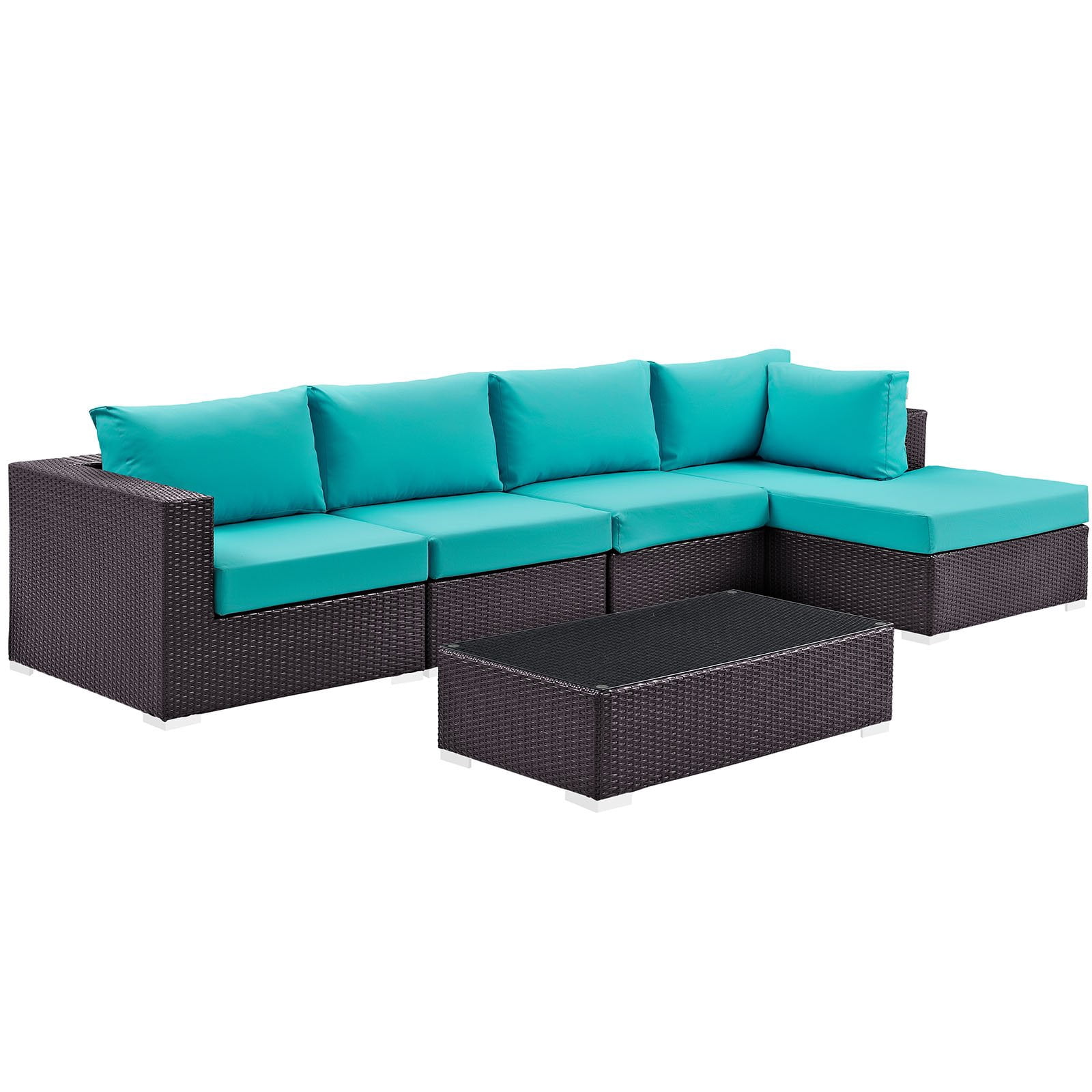 Convene 5 Piece Outdoor Patio Sectional Set EEI-2167