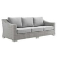 thumbnail image 1 of Modway Conway Sunbrella® Outdoor Patio Wicker Rattan Sofa in Light Gray Gray, 1 of 9