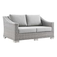 thumbnail image 1 of Modway Conway Modern Wicker / Rattan Patio Loveseat in Light Gray, 1 of 8