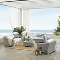 thumbnail image 1 of Modway Conway Sunbrella® Outdoor Patio Wicker Rattan 4-Piece Furniture Set in Light Gray White, 1 of 10