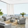 thumbnail image 1 of Modway Conway Sunbrella? Outdoor Patio Wicker Rattan 7-Piece Sectional Sofa Set in Light Gray Gray, 1 of 11