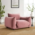 thumbnail image 1 of Modway Copious Performance Velvet Armchair in Dusty Rose, 1 of 7