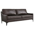 thumbnail image 1 of Modway Corland Modern Style Leather and Metal Sofa in Tan Finish, 1 of 3