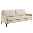 thumbnail image 1 of Modway Corland Modern Style Upholstered Fabric and Metal Sofa in Beige, 1 of 9