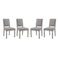 thumbnail image 1 of Modway Court Dining Side Chair Upholstered Fabric Set of 4 in Light Gray, 1 of 5