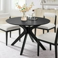 thumbnail image 1 of Modway Crossroads 47" Round Wood Dining Table in Black Seats 4 People, 1 of 8