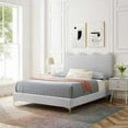 thumbnail image 1 of Current Performance Velvet Queen Platform Bed, 1 of 7