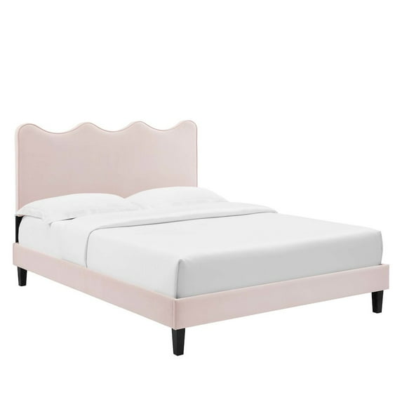 Current Performance Velvet Queen Platform Bed-Mod-6735